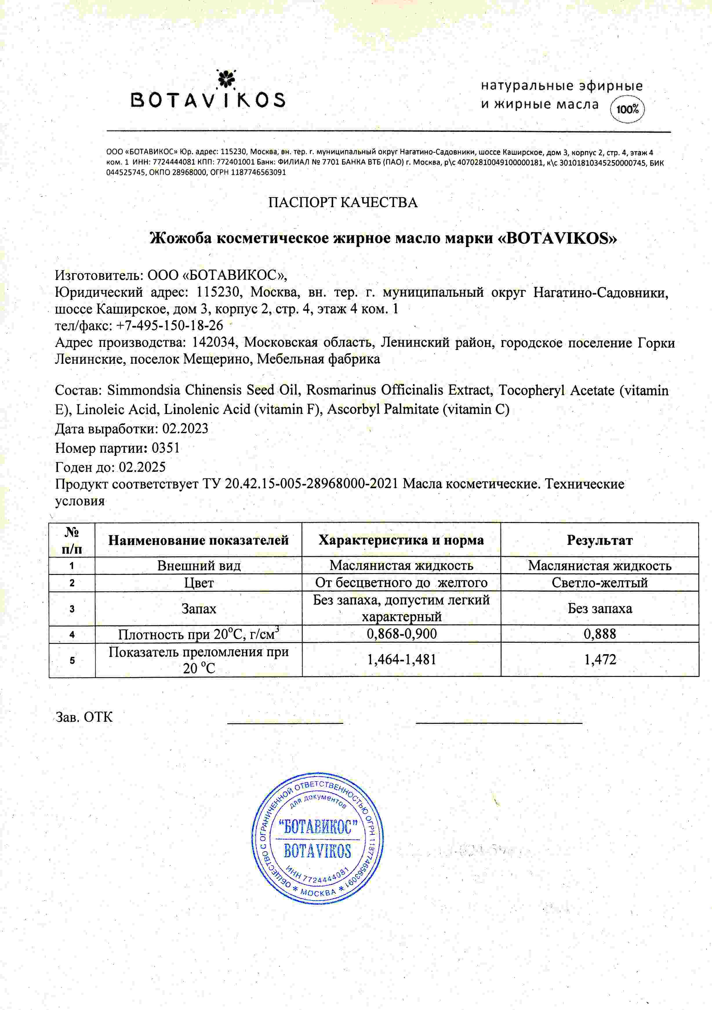 Паспорт №022023